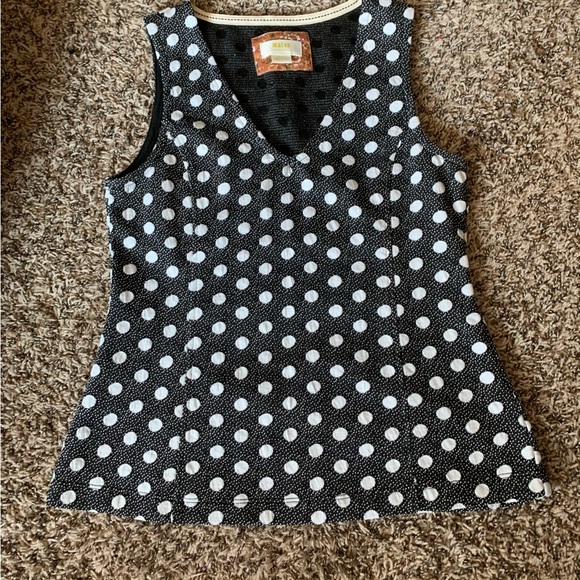 Anthropologie Maeve Polka Dot Top Small - Picture 2 of 5